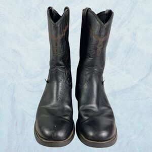 Justin George Strait J-Flex Boots Men’s Size 7.5D Blk Roper Western Cowboy #4606